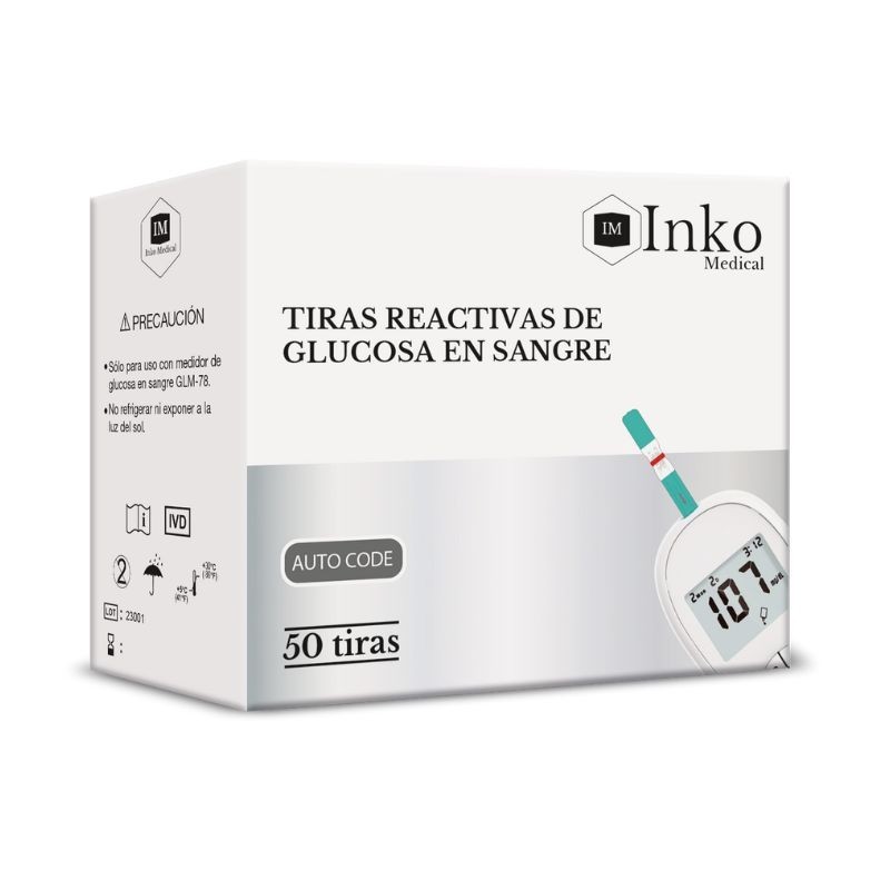 INKO TIRAS REACTIVAS GLUCOSA 50 UNIDADES