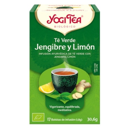 YOGI TEA TE VERDE JENGIBRE CON LIMON 17 BOLSAS