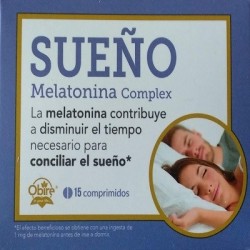 OBIRE SUEÑO MELATONINA COMPLEX 15 COMPRIMIDOS