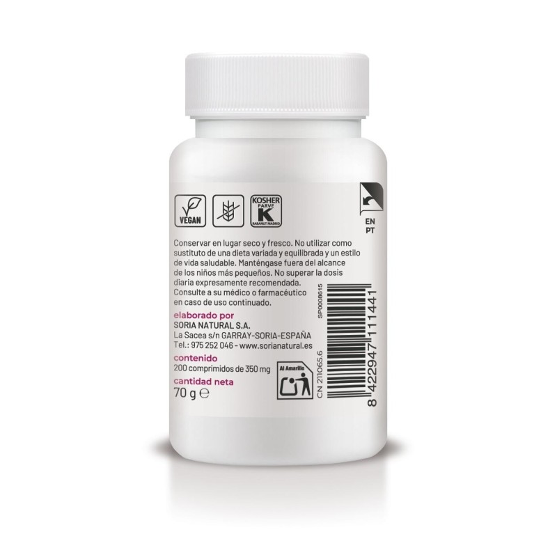 SORIA NATURAL ZINC 25 MG 200 COMPRIMIDOS