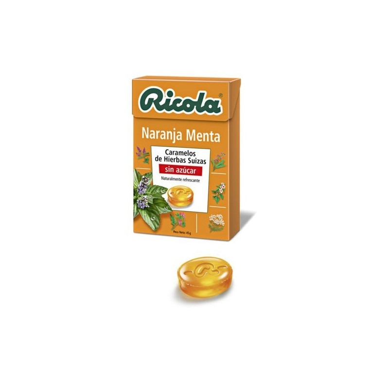 RICOLA CARAMELO NARANJA MENTA S/AZUCAR 50 GR