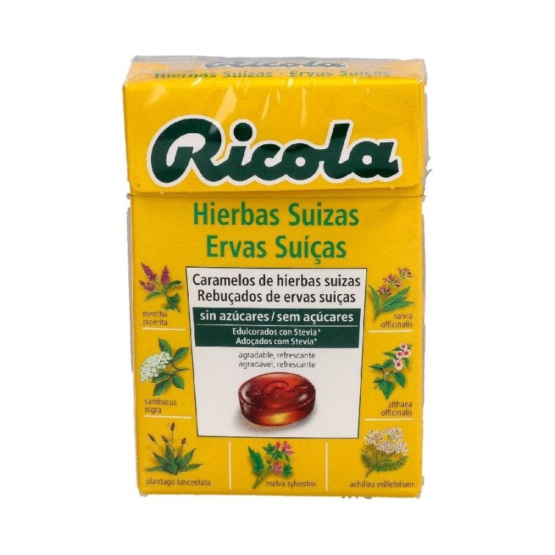 RICOLA CARAMELO HIERBAS SUIZAS S/AZUCAR 50 GR