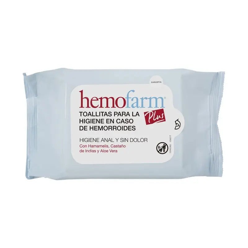 HEMOFARM PLUS TOALLITAS 40 UNIDADES