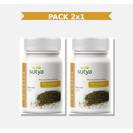 Sotya Te Verde 700 Mg 100 Comprimidos 2x1 | Virtufarma