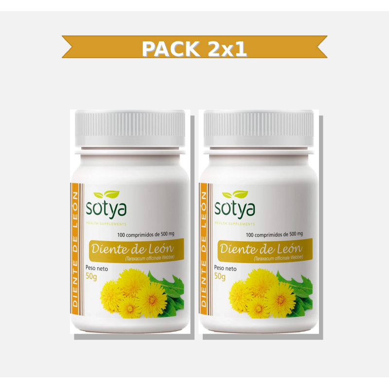 Sotya Diente De Leon 500 Mg 100 Comprimidos 2x1 | Virtufarma