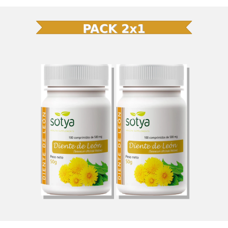 Sotya Diente De Leon 500 Mg 100 Comprimidos 2x1 | Virtufarma