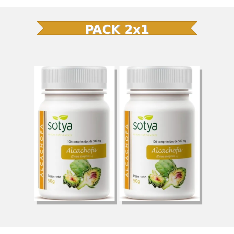 Sotya Alcachofa 500 Mg 100 Comprimidos 2x1 | Virtufarma