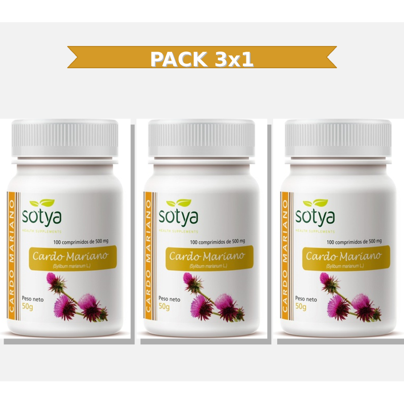 Sotya Cardo Mariano 500 Mg 100 Comprimidos 3x1 | Virtufarma