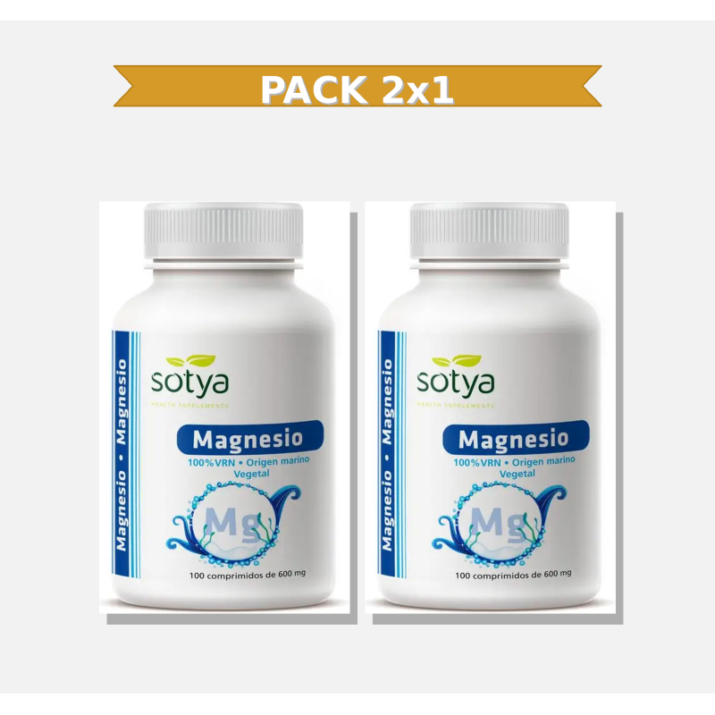 Sotya Magnesio Marino 600 Mg 100 Comprimidos 2x1 | Virtufarma