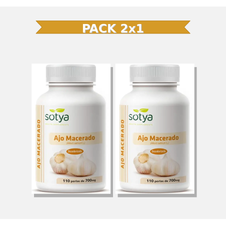 Sotya Ajo Macerado 700 Mg 110 Perlas 2x1 | Virtufarma