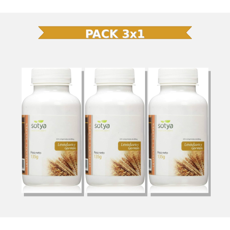 Sotya Levadura Cerveza+Germen Trigo 225 Comp 3x1 | Virtufarma