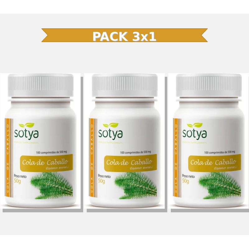 Sotya Cola De Caballo 500 Mg 100 Unidades 3x1 | Virtufarma