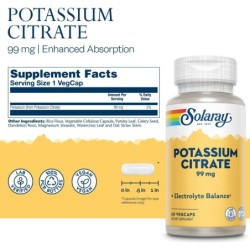 SOLARAY CITRATO DE POTASIO 60 CAPSULAS